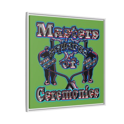 em cee squared - framed canvas art (green)