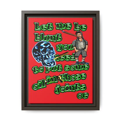 og - framed canvas art (red)