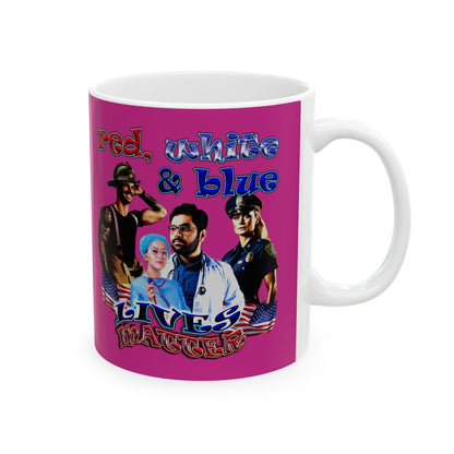 rw&b lives matter - White Mug (pink)