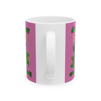 disc jockey - White Mug (light pink)