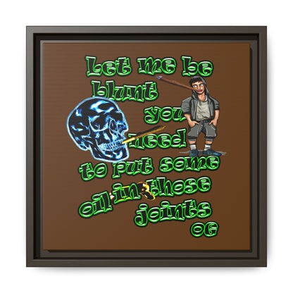 og - framed canvas art (brown)
