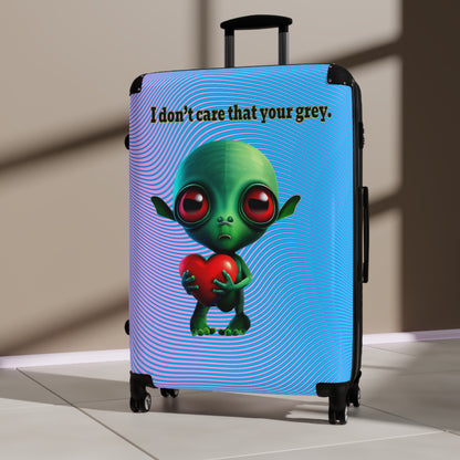 I don't care that your grey - Suitcase (light blue-purple wave)