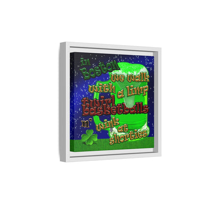 celtics logo - framed canvas art ('snoops' background)