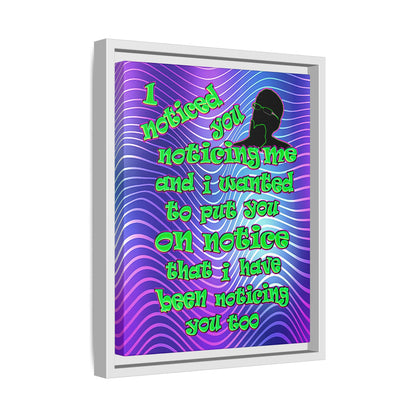 noticed you noticing - framed canvas art (purple wave)