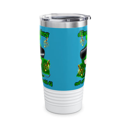 disc jockey - Ringneck Tumbler, 20oz (turquoise)