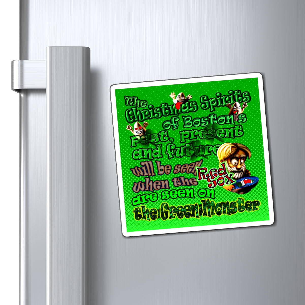 christmas spirits of boston - Magnets - (logo green)