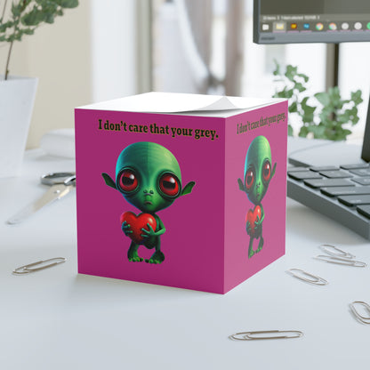 I don't care that your grey - note cube (pink)