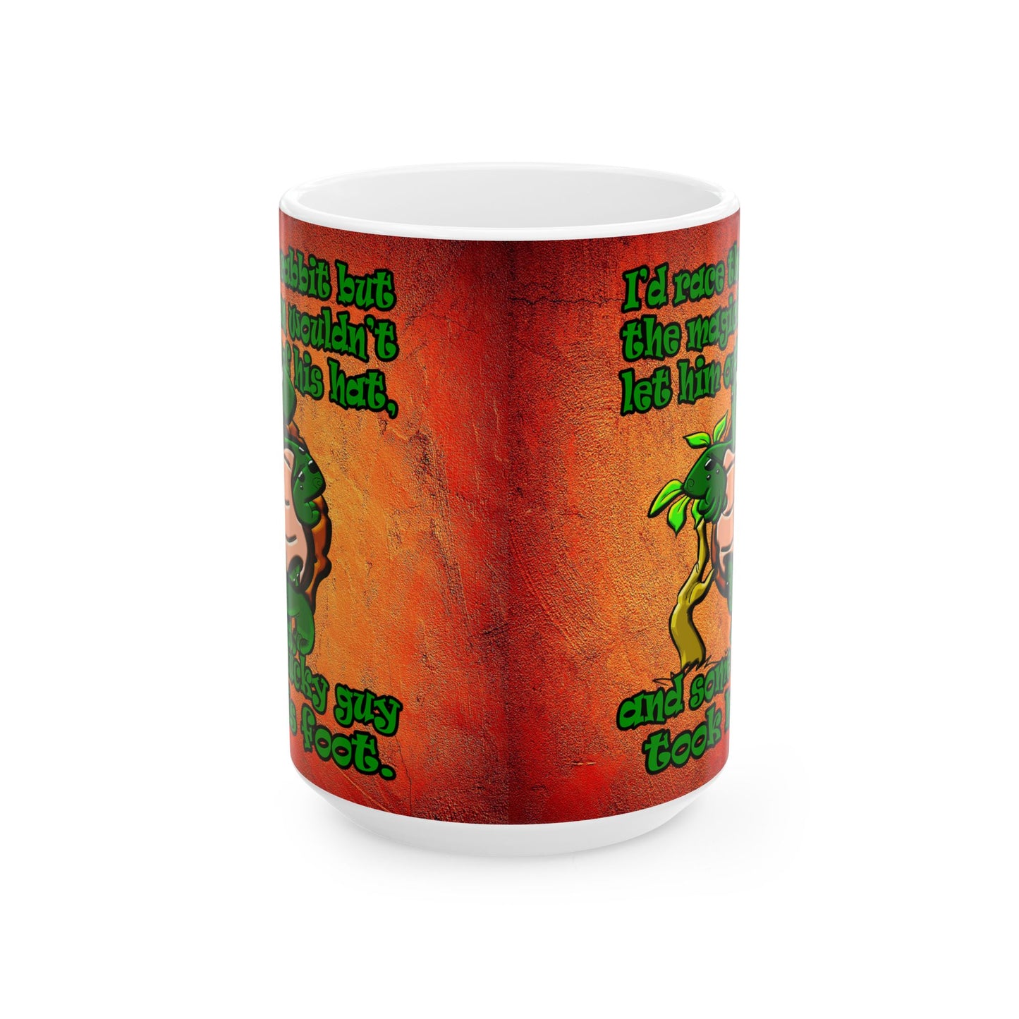 turtle race - White Mug (burnt orange)