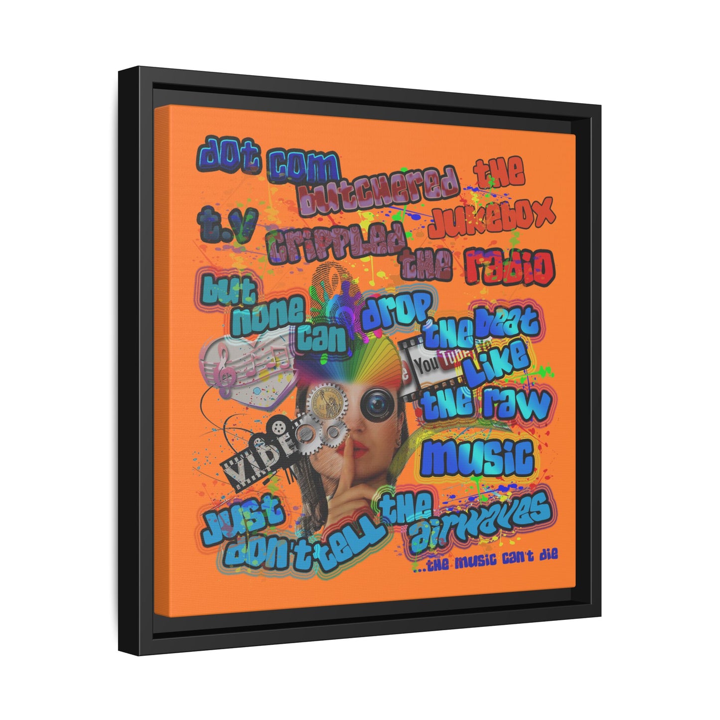 drop the beat - framed canvas art (crusta)