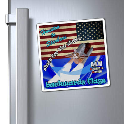 shoot for the stars - Magnets - (blue-white wave)