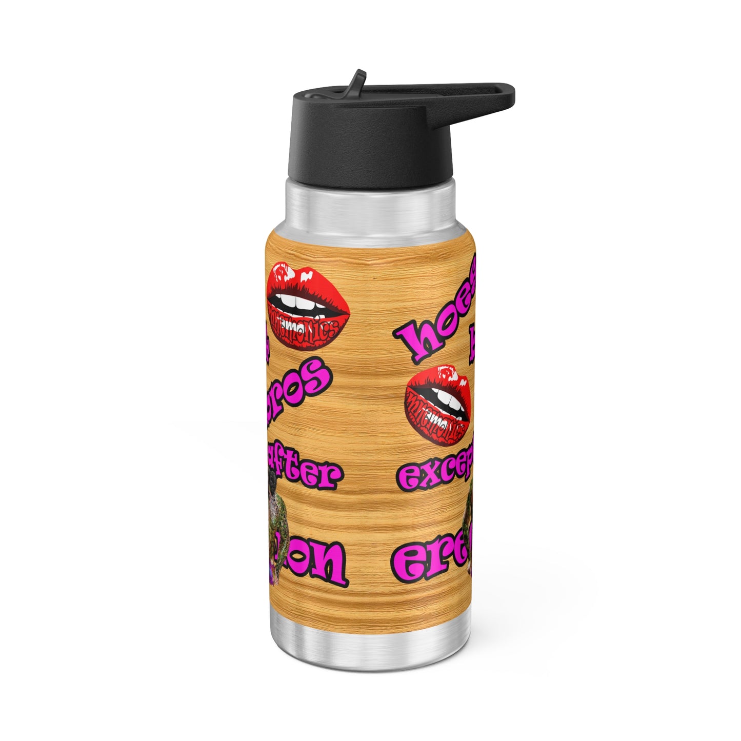 hoes b4 bros - Gator Tumbler, 32oz  (butterscotch wood finish)