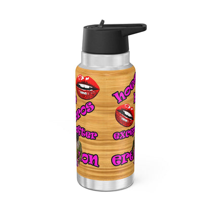 hoes b4 bros - Gator Tumbler, 32oz  (butterscotch wood finish)