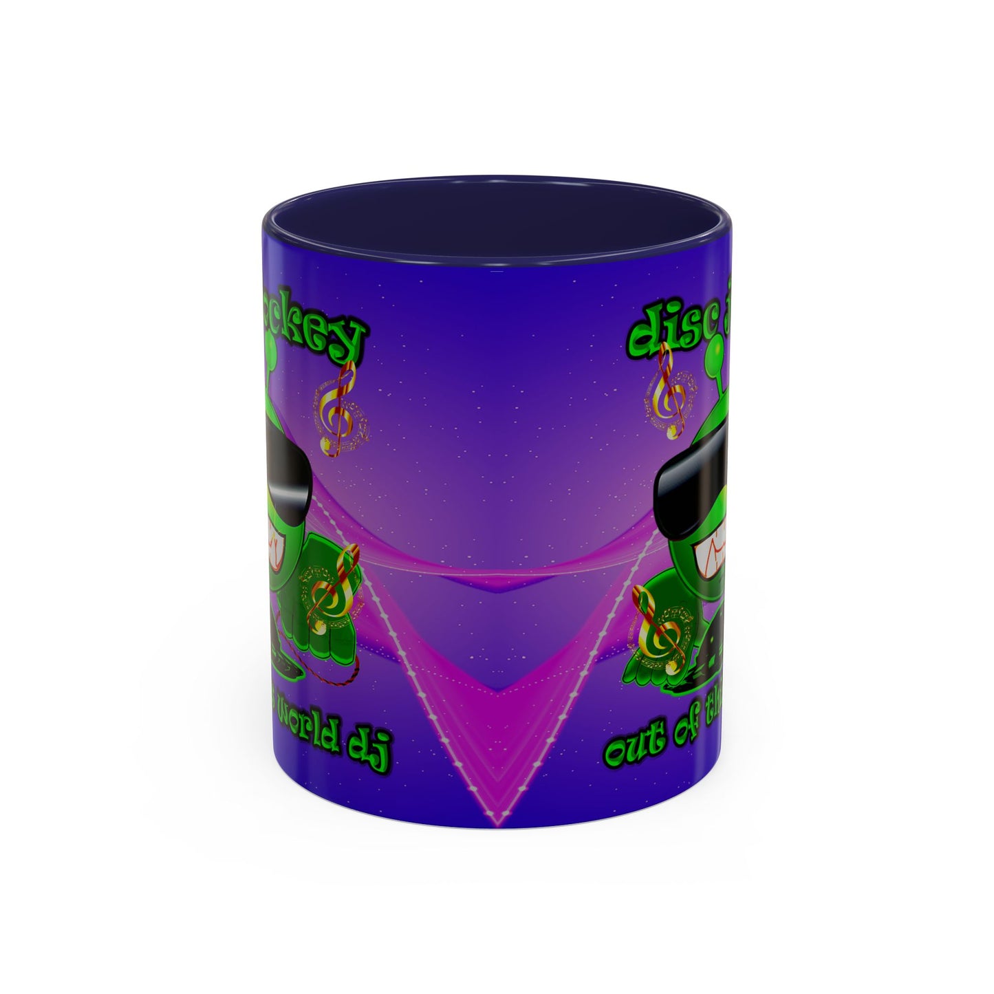 disc jockey - Accent Mug (purple-pink wave)