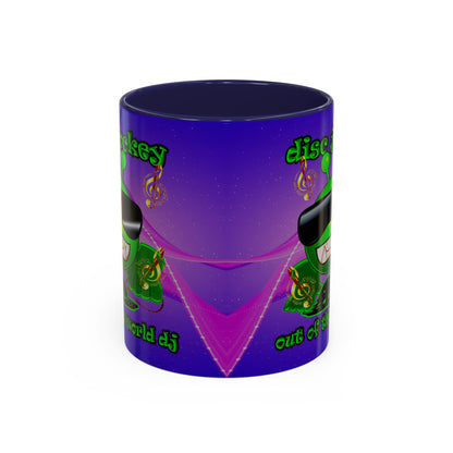 disc jockey - Accent Mug (purple-pink wave)