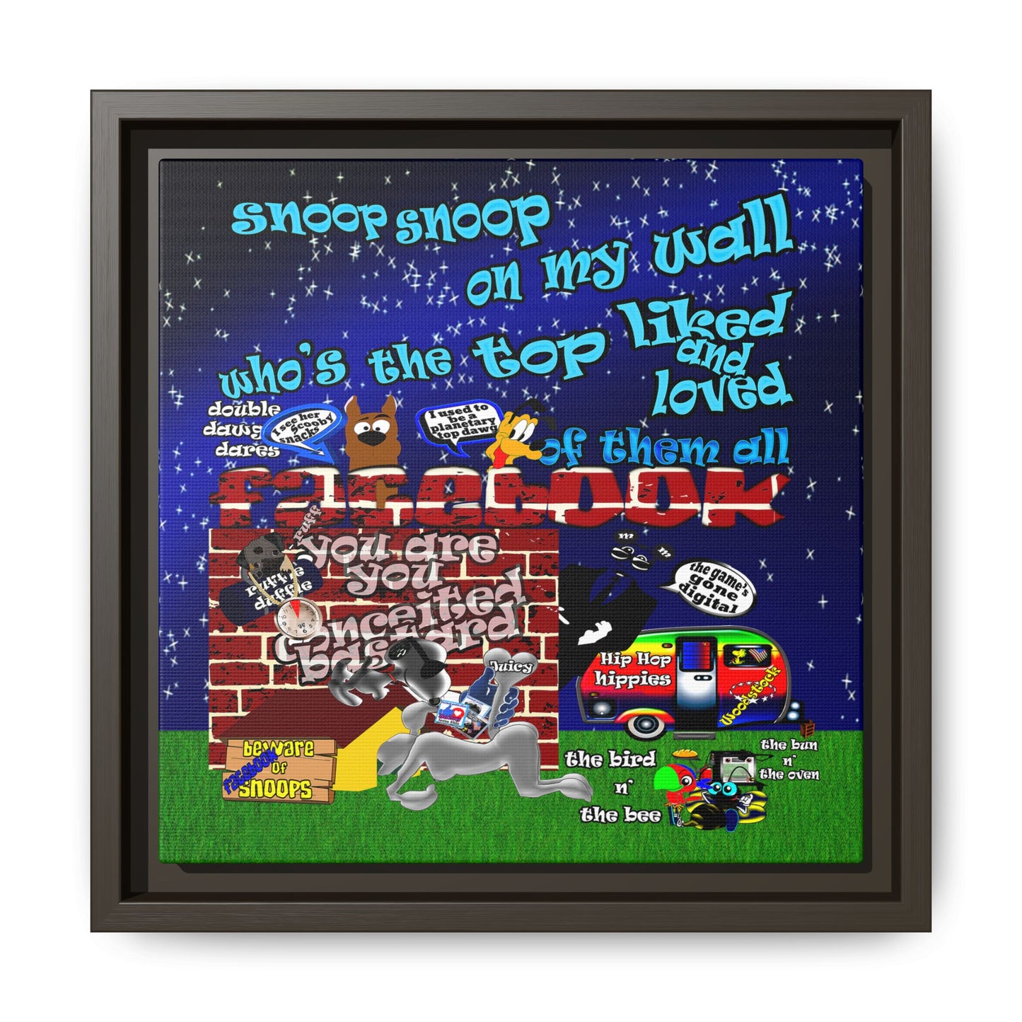 snoops - framed canvas art