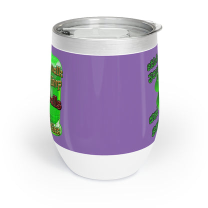 celtics logo - Chill Wine Tumbler (light purple)
