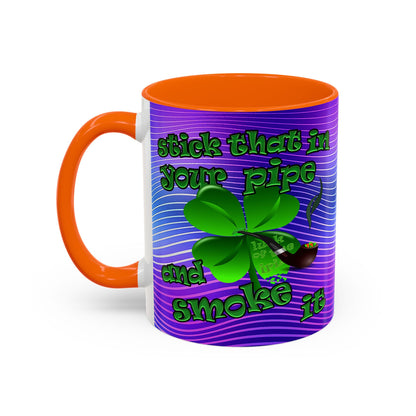 celtics logo - Accent Mug (purple wave)