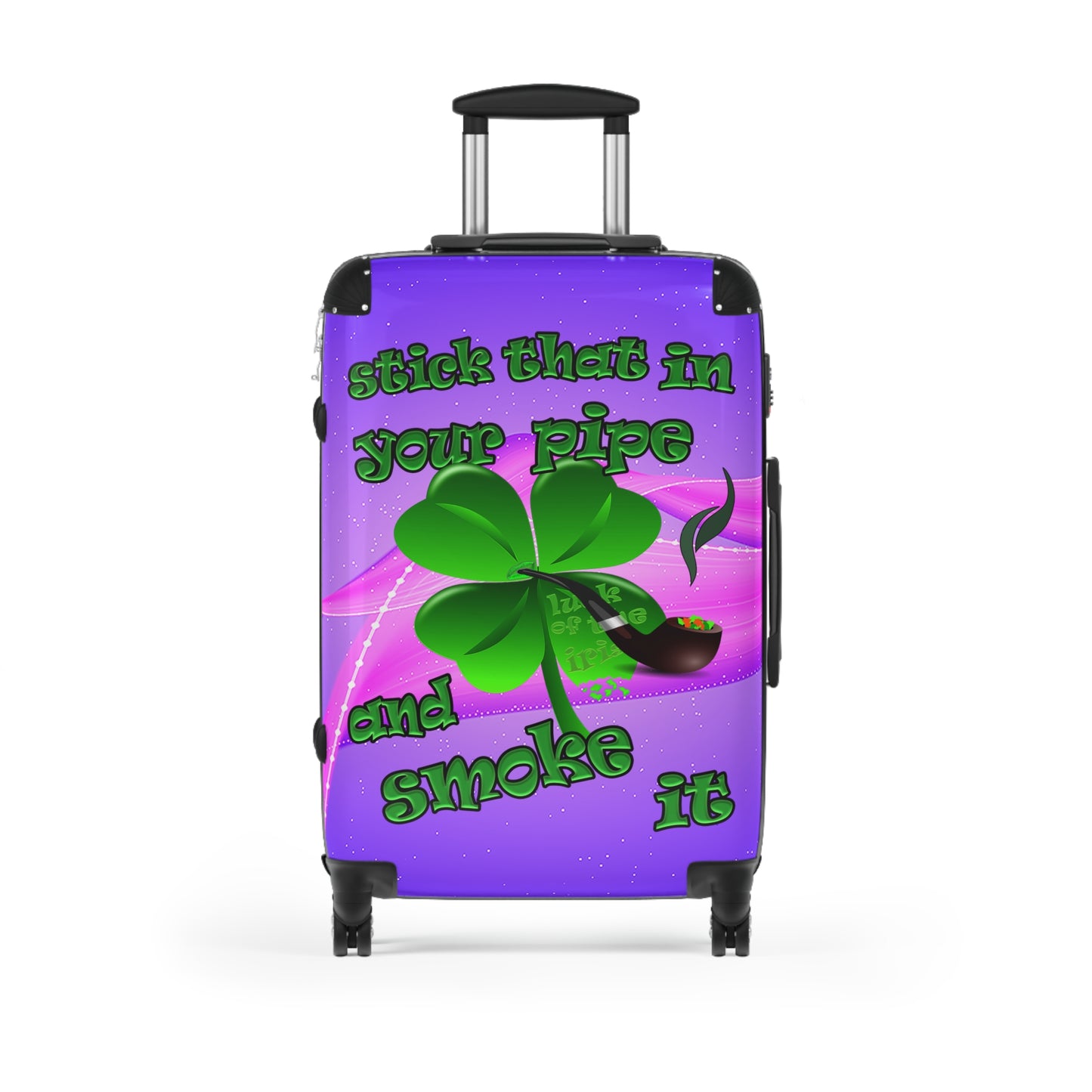 stick that in your pipe and smoke it - Suitcase (purple-pink wave)