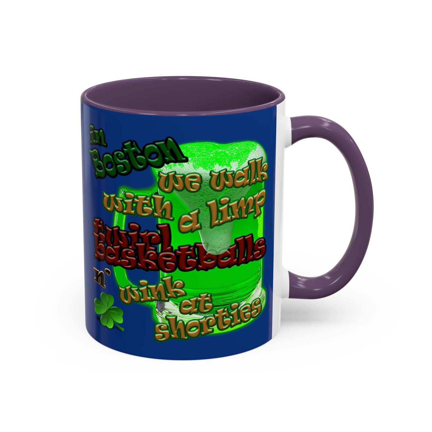 celtics logo - Accent Mug (dark blue)