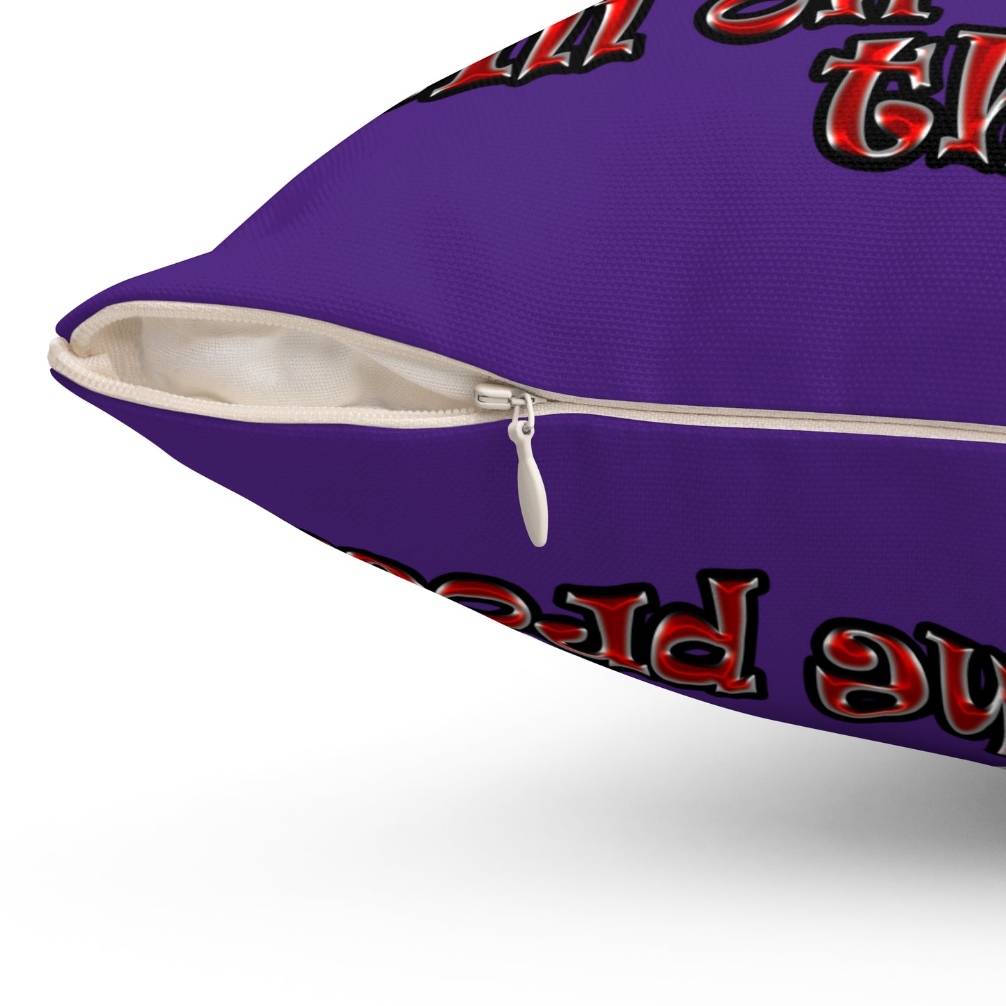 schrodinger's cat - Spun Polyester Square Pillow - (purple)