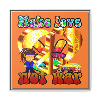 love peace - framed canvas art (crusta)