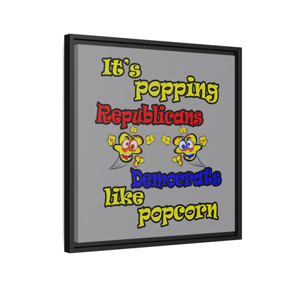 popping like popcorn - framed canvas art (grey)