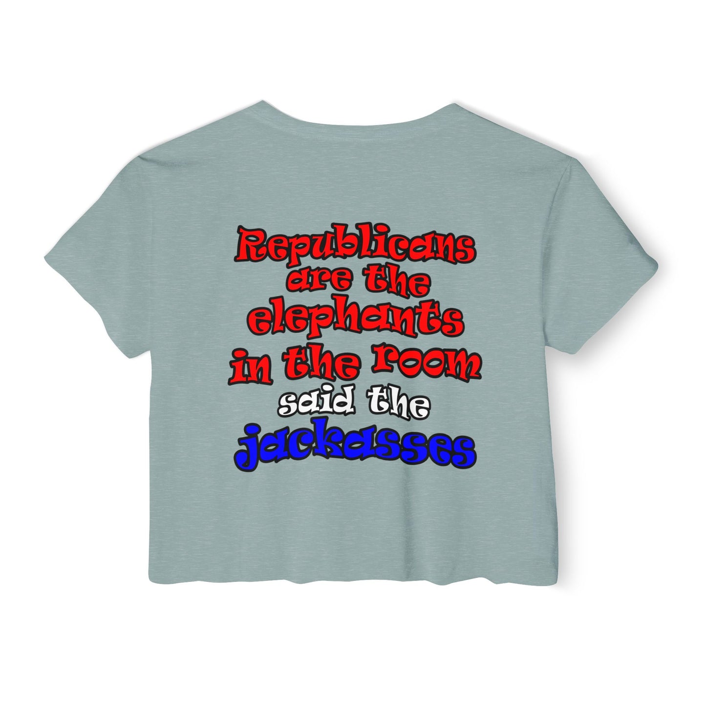 donkeys and elephants - Women's Festival Crop Top