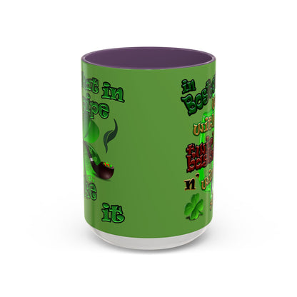 celtics logo - Accent Mug (green)