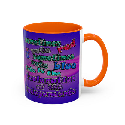 declaration of the independents - Accent Mug (purple-pink wave)