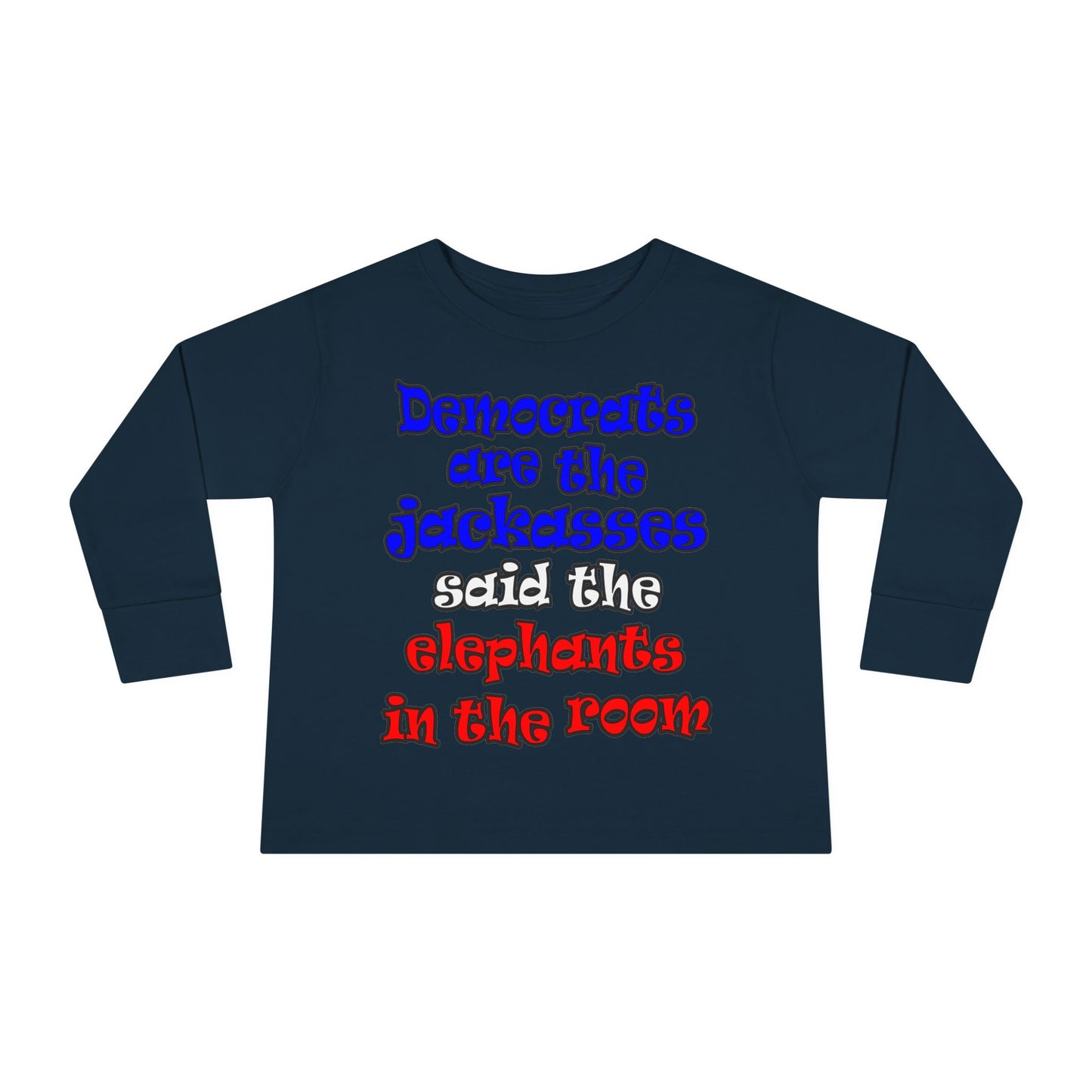 donkeys and elephants - Toddler Long Sleeve Tee