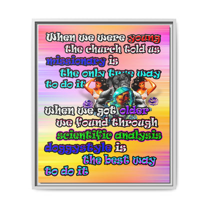 doggystyle - framed canvas art (color blur)