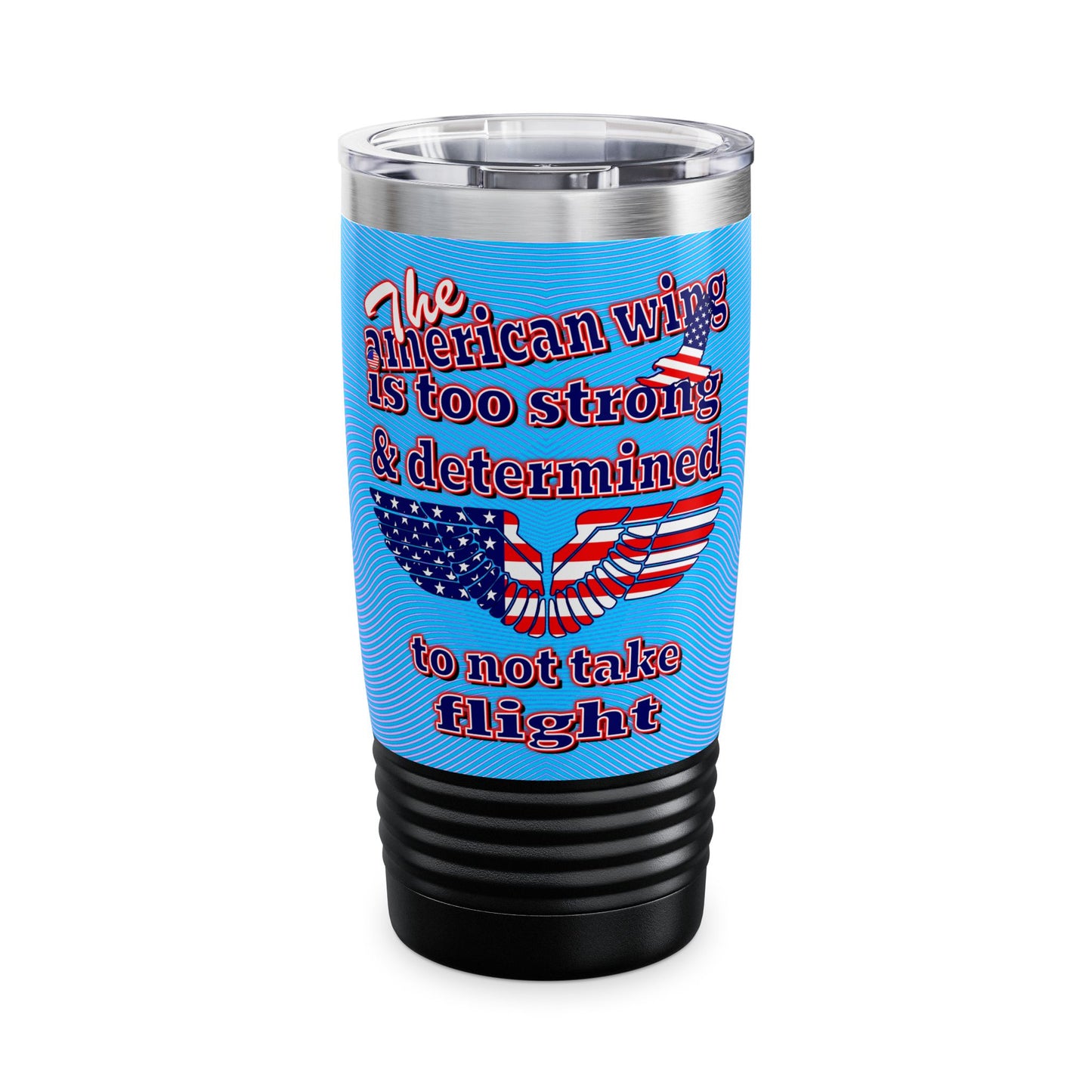 american wing - Ringneck Tumbler, 20oz (light blue-purple wave)