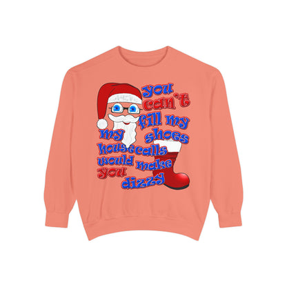 santa's shoes - Unisex Garment-Dyed Sweatshirt
