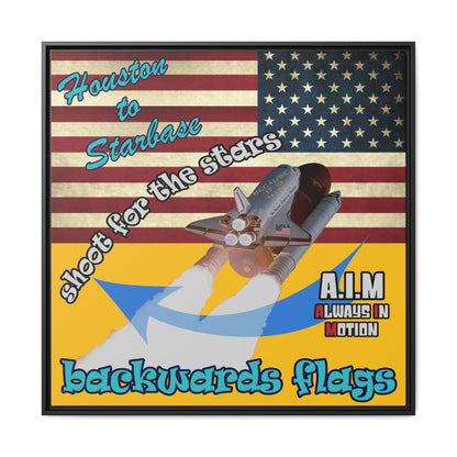 shoot for the stars - framed canvas art (yellow)