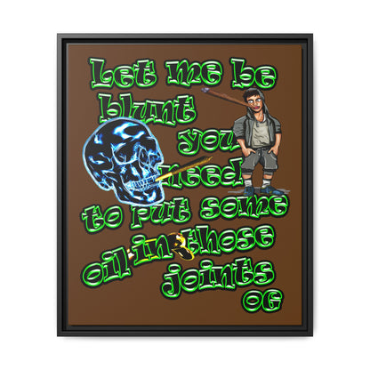 og - framed canvas art (brown)