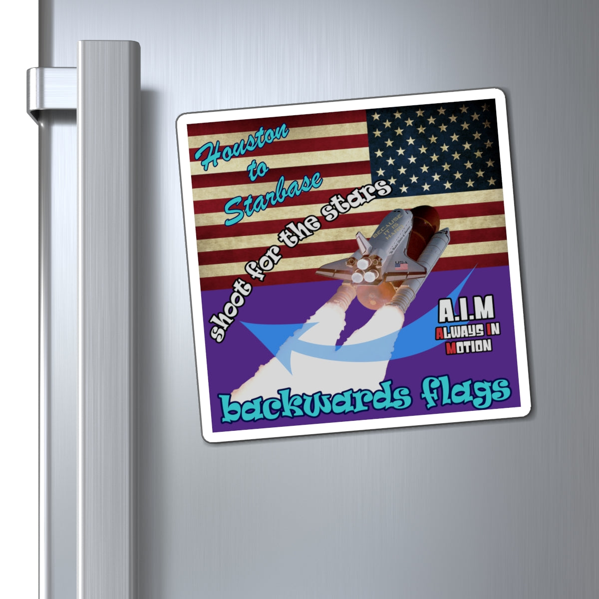 shoot for the stars - Magnets - (purple)