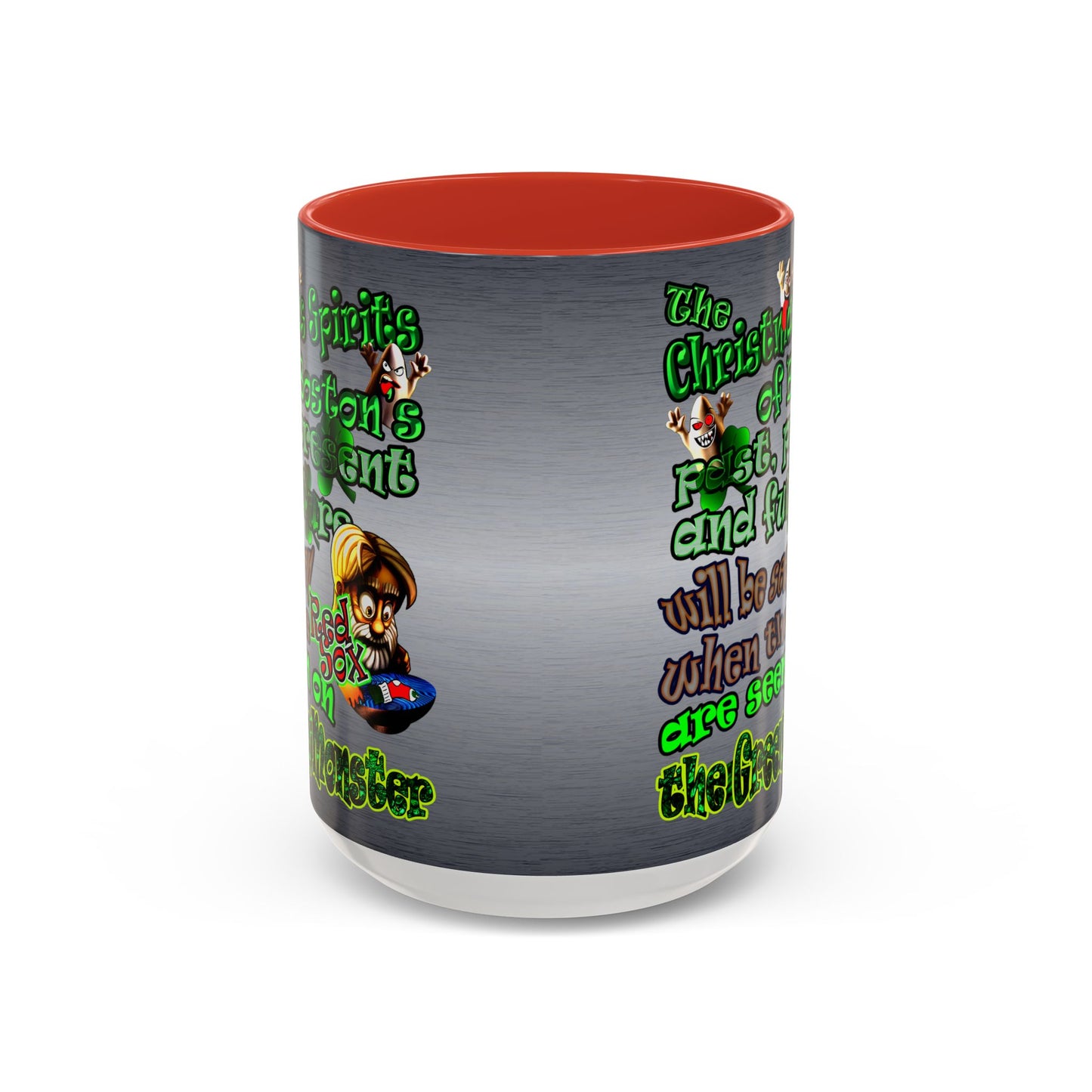 christmas spirits of boston - Accent Mug (brushed nickel)