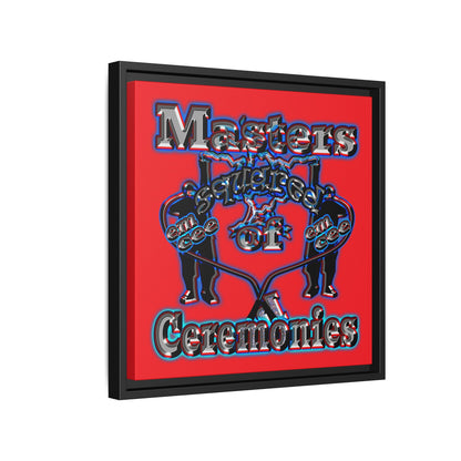 em cee squared - framed canvas art (red)