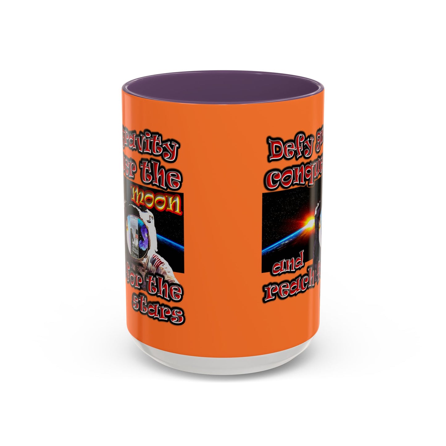 defy conquer reach - Accent Mug (crusta)