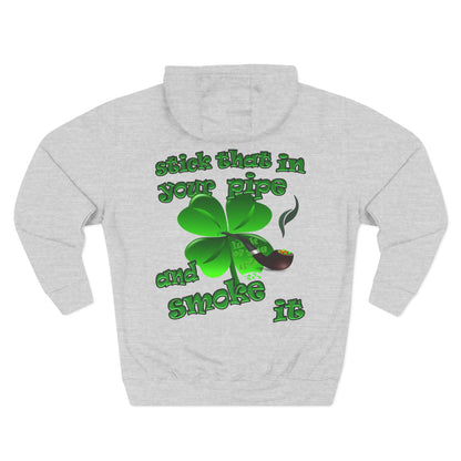 celtics logo - Three-Panel Fleece Hoodie