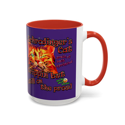 schrodinger's cat - Accent Mug (purple)