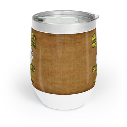 shoot the moon again - Chill Wine Tumbler (brown papyrus)