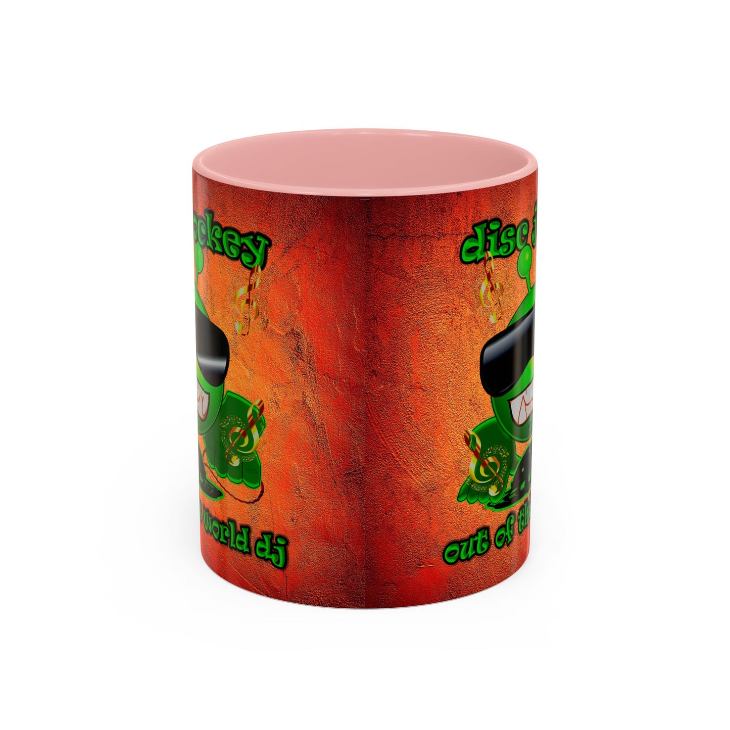disc jockey - Accent Mug (burnt orange)