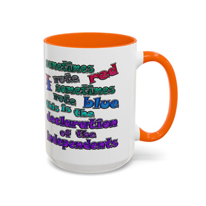 declaration of the independents - Accent Mug (white)