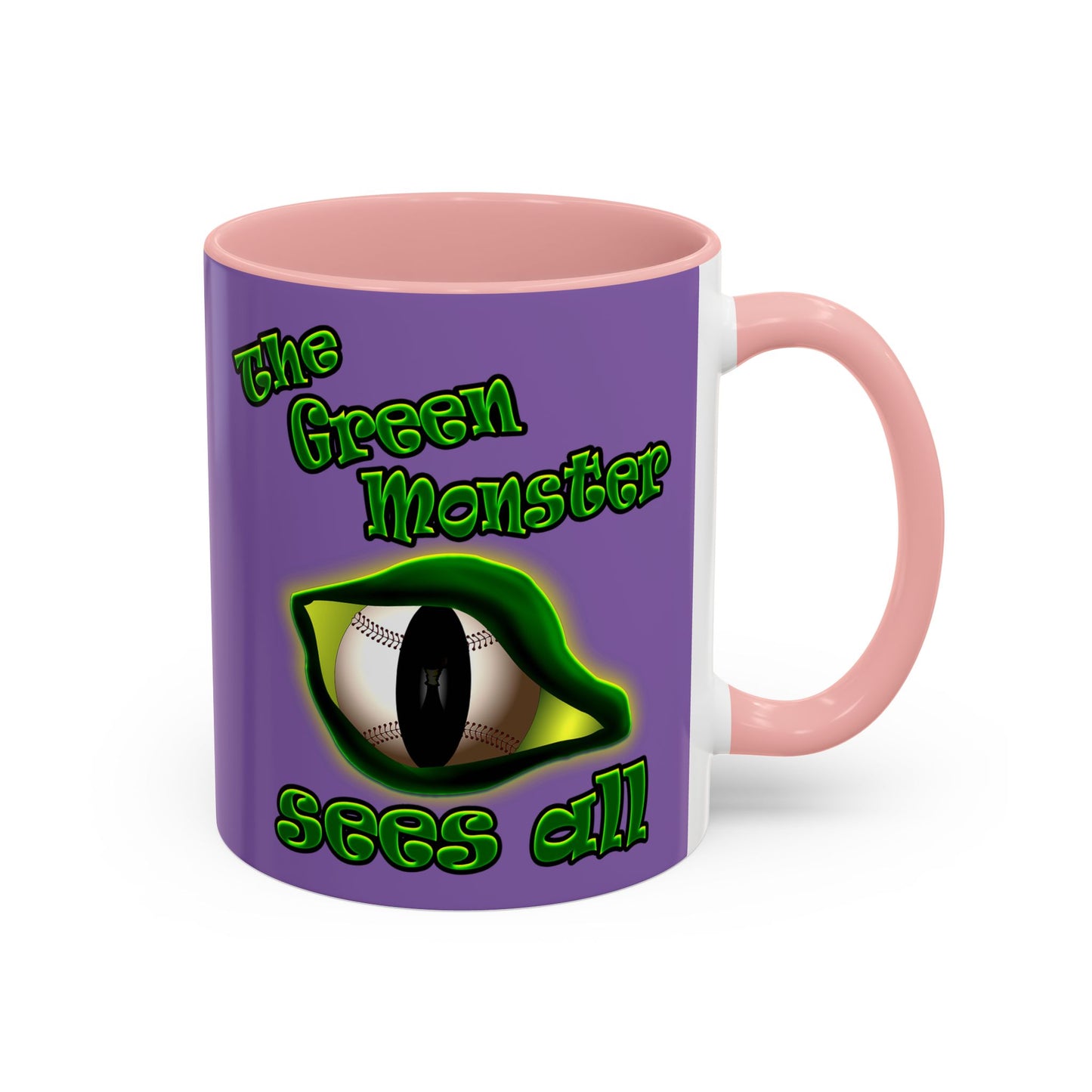 green monster - Accent Mug (light purple)