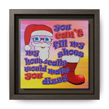 santa's shoes - framed canvas art (color blur)