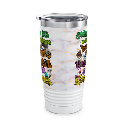 the bum's shit - Ringneck Tumbler, 20oz (white marble)