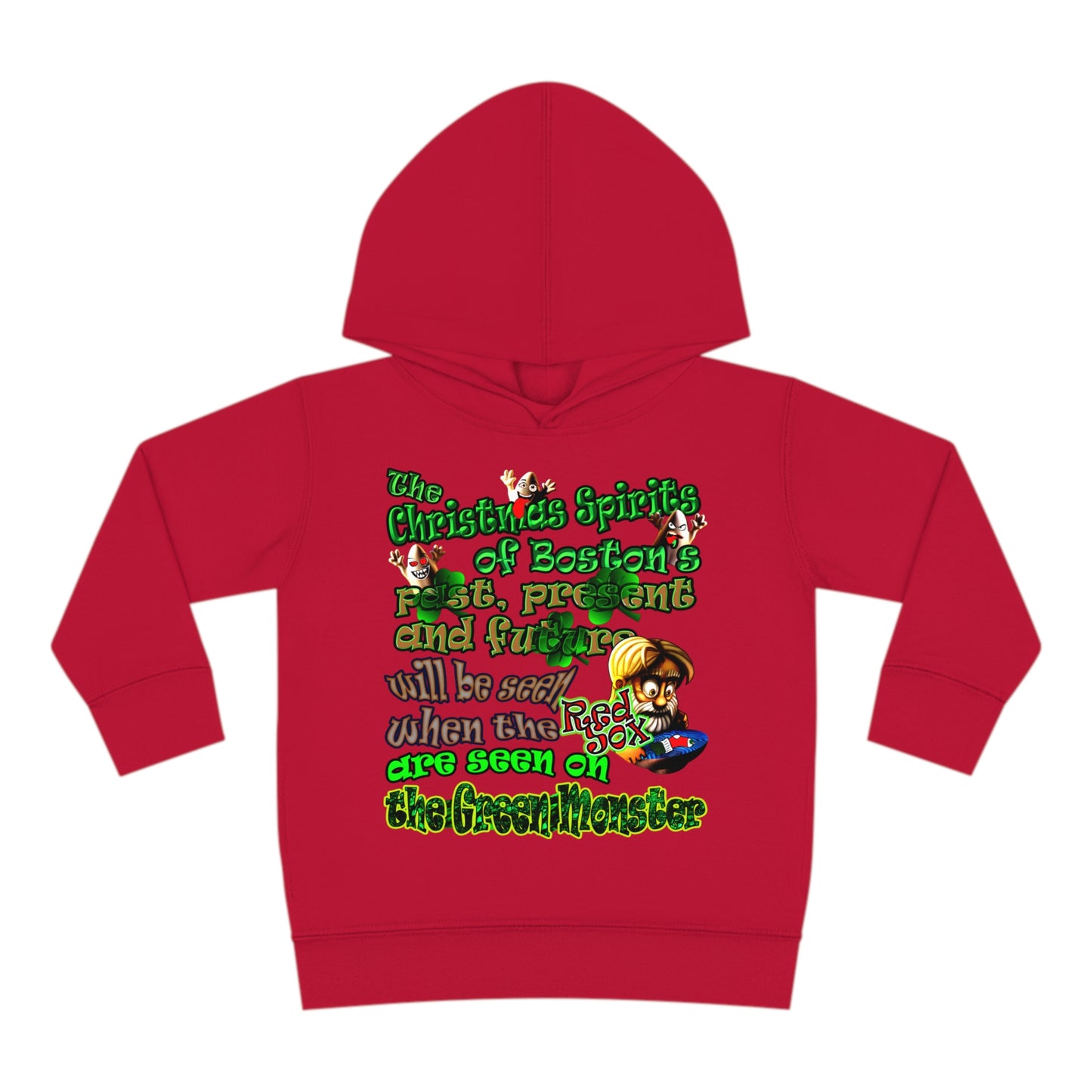 christmas spirits of boston - Toddler Pullover Fleece Hoodie
