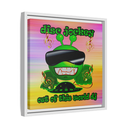 disc jockey - framed canvas art (color blur)