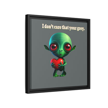 I don't care that your grey - framed canvas art (dark grey)